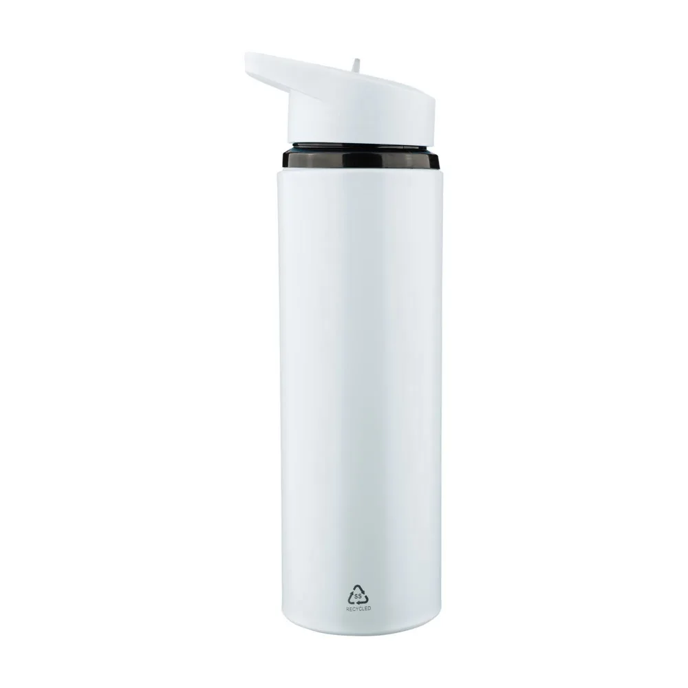 Gerecyclede roestvrijstalen drinkfles 750 ml Zeno wit - Hidalgo Gerecyclede roestvrijstalen drinkfles (750 ml) Zeno, wit
