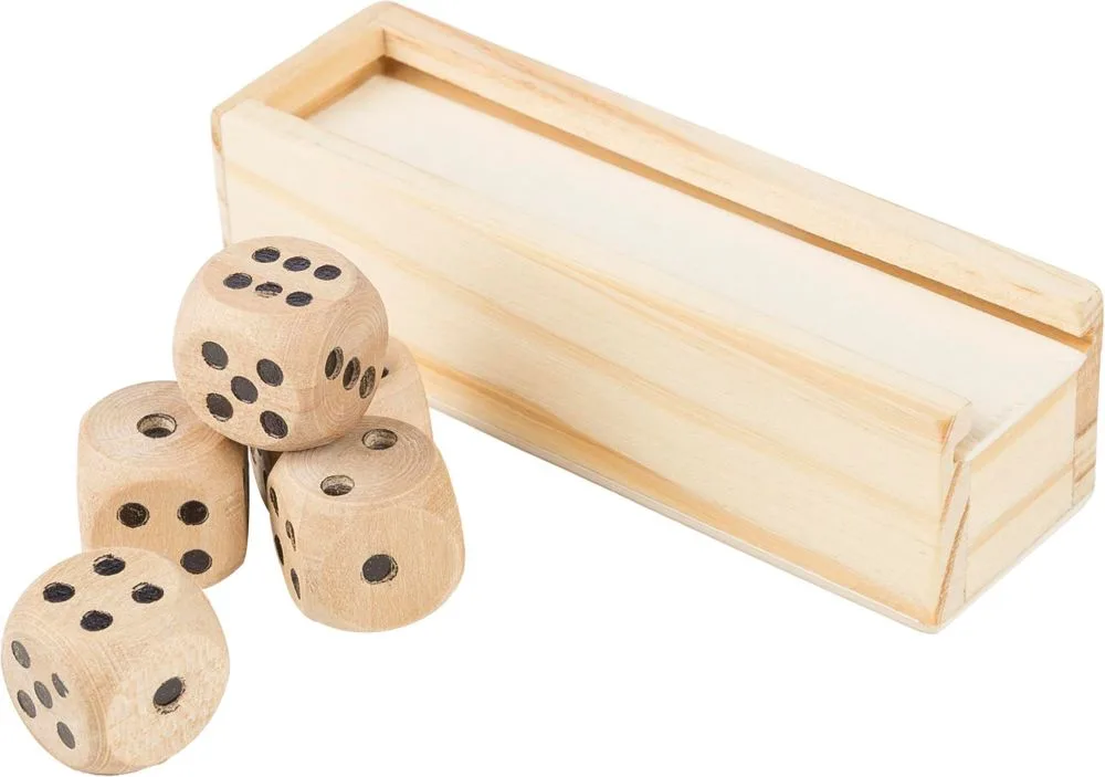 Beukenhouten dobbelstenen Celine