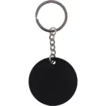 Recyclede roestvrijstalen ronde sleutelhanger Risa — productfoto 2