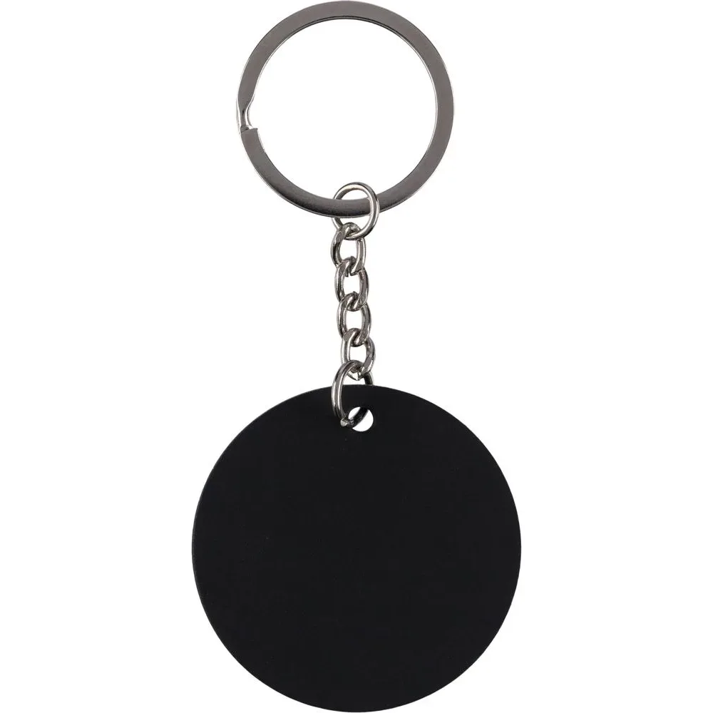 Recyclede roestvrijstalen ronde sleutelhanger Risa productfoto 2 - Hidalgo-werbeartikel Recyclede roestvrijstalen ronde sleutelhanger Risa — productfoto 2