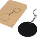 Recyclede roestvrijstalen ronde sleutelhanger Risa — productfoto 4