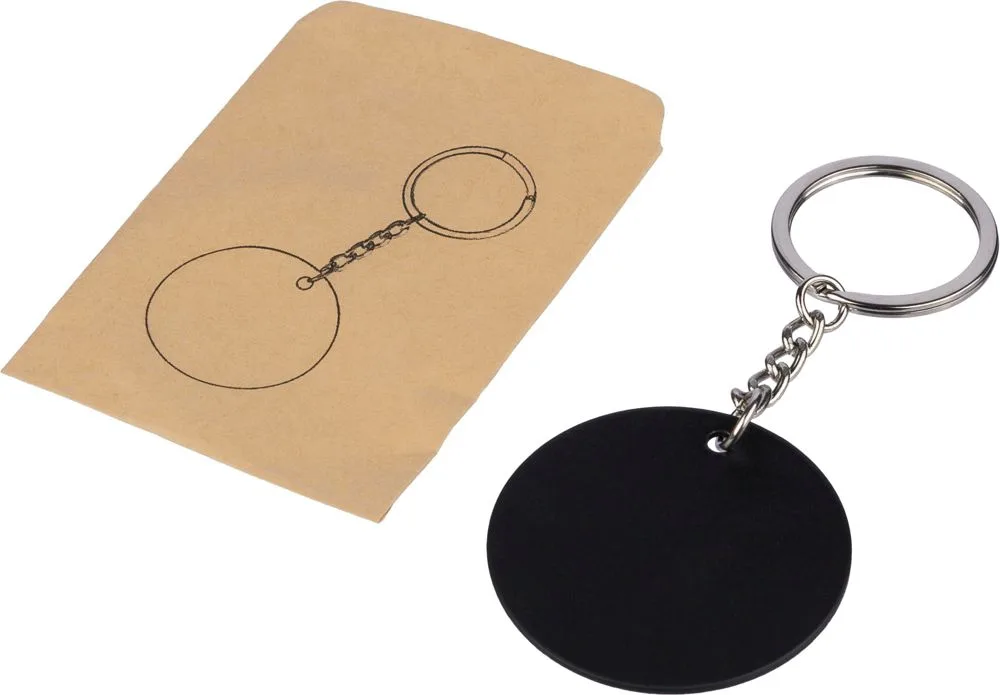 Recyclede roestvrijstalen ronde sleutelhanger Risa productfoto 4 - Hidalgo-werbeartikel Recyclede roestvrijstalen ronde sleutelhanger Risa — productfoto 4