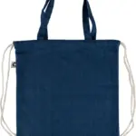 Gerecycled denim trekkoordrugtas Dex — productfoto 5