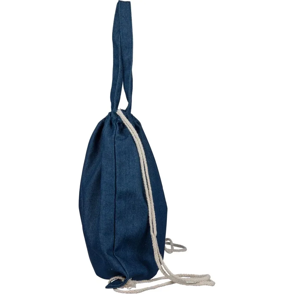Gerecycled denim trekkoordrugtas Dex productfoto 6 - Hidalgo-werbeartikel Gerecycled denim trekkoordrugtas Dex — productfoto 6
