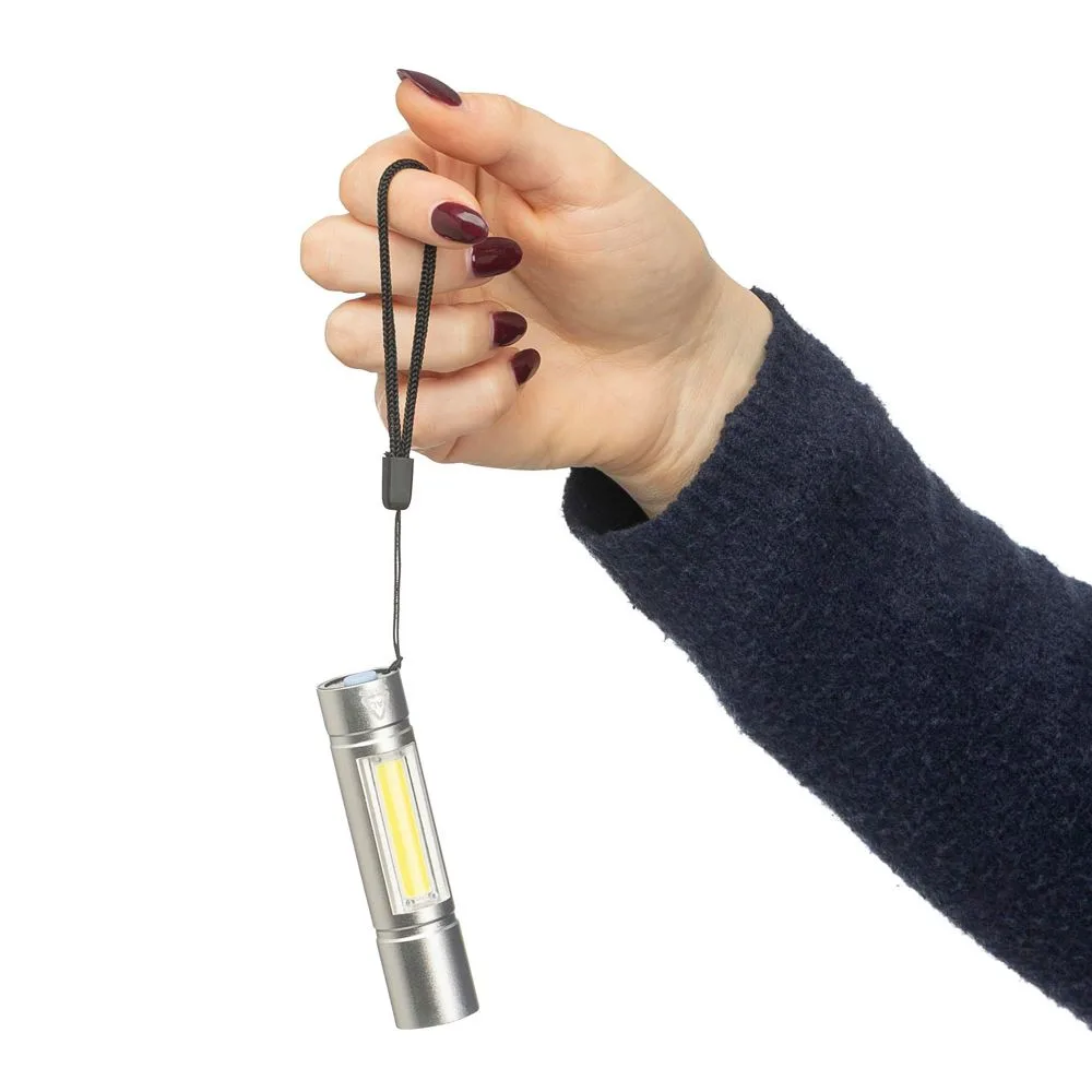 Gerecycled aluminium COB-zaklamp Sami — productfoto 12