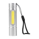 Gerecycled aluminium COB-zaklamp Sami, zilver — productfoto 14