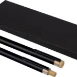 Gerecycled aluminium luxe schrijfset 2-delig Ilaria zwart - Hidalgo Gerecycled aluminium luxe schrijfset 2-delig Ilaria, zwart