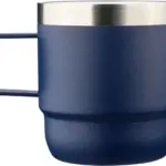 Gerecycled roestvrijstalen dubbelwandige drinkbeker (180 ml) Lilia — productfoto 5