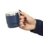 Gerecycled roestvrijstalen dubbelwandige drinkbeker (180 ml) Lilia — productfoto 12