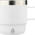 Gerecycled roestvrijstalen dubbelwandige drinkbeker (180 ml) Lilia, wit