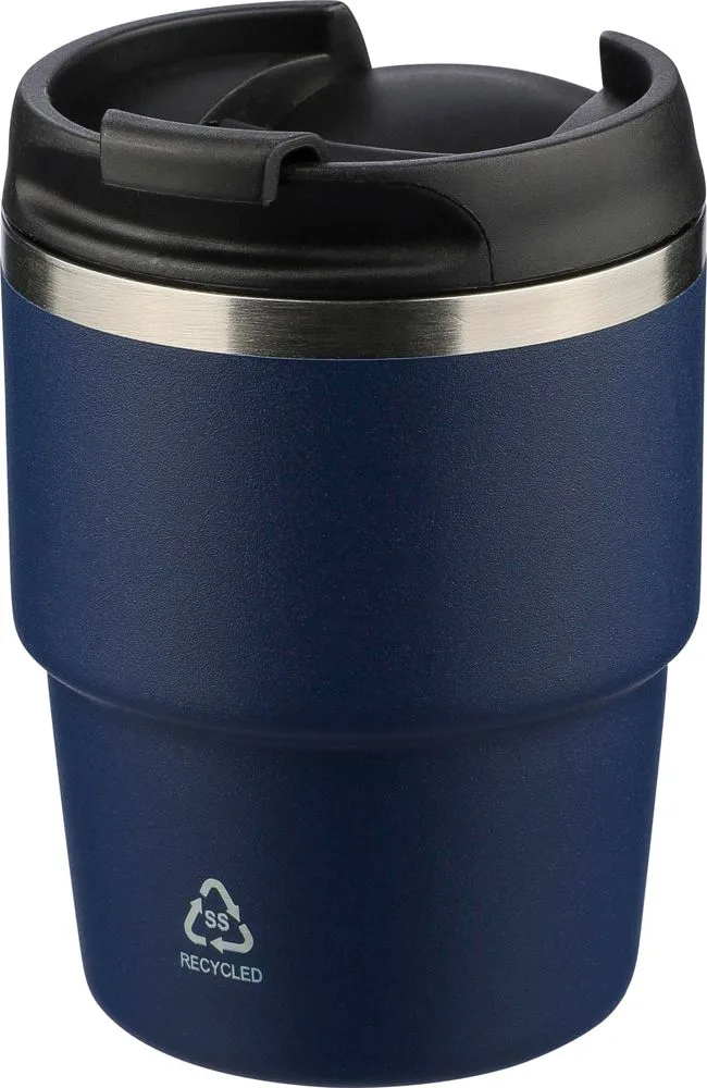 ?Gerecycled roestvrijstalen dubbelwandige drinkbeker (175 ml) Oli