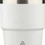 ?Gerecycled roestvrijstalen dubbelwandige drinkbeker (175 ml) Oli, wit