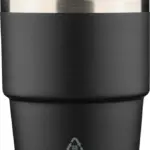 ?Gerecycled roestvrijstalen dubbelwandige drinkbeker (175 ml) Oli, zwart