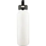 Gerecyclede roestvrijstalen dubbelwandige fles (600 ml) Mace, wit