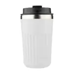 Gerecyclede roestvrijstalen reismok (400 ml) Chiara, wit