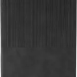 Gerecycled PU-notitieboek (A5) Elian, zwart
