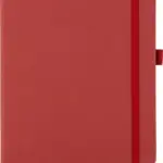 Gerecycled bioafval en kartonnen notitieboek A5 Gertrud, rood