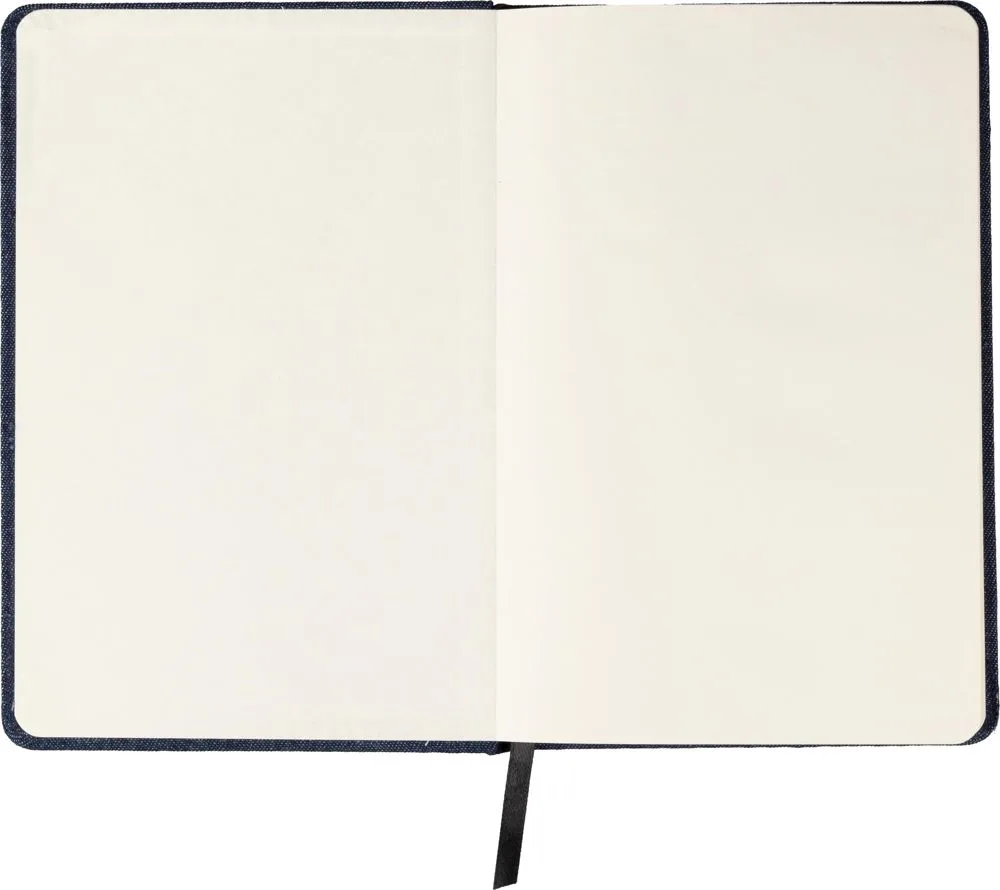 Denim notitieboekje A5 Alfred productfoto 3 - Hidalgo-werbeartikel Denim notitieboekje A5 Alfred — productfoto 3