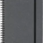 Gerecycled leren notitieboek A5 Egon, zwart
