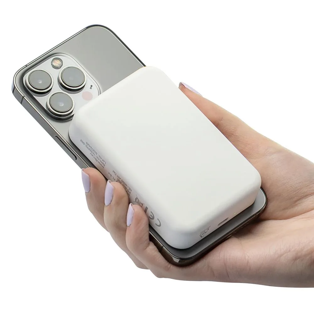 Gerecyclede draadloze oplader powerbank Meno productfoto 3 - Hidalgo Gerecyclede draadloze oplader powerbank Meno — productfoto 3
