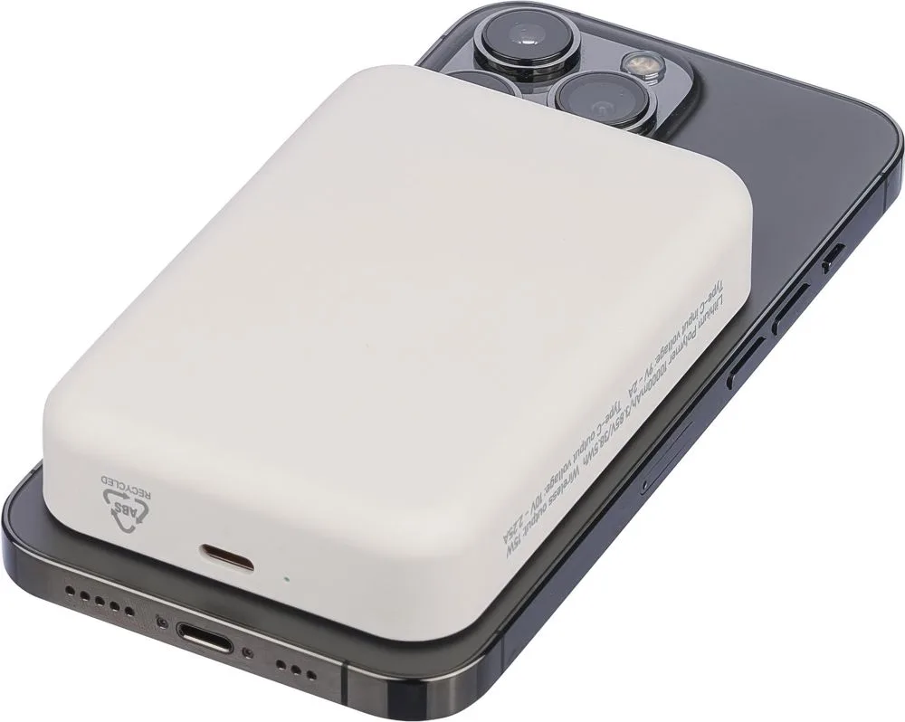 Gerecyclede draadloze oplader powerbank Meno productfoto 6 - Hidalgo Gerecyclede draadloze oplader powerbank Meno — productfoto 6
