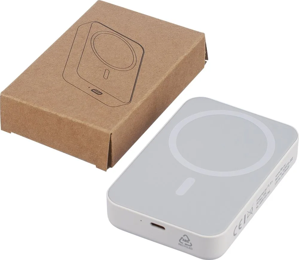 Gerecyclede draadloze oplader powerbank Meno productfoto 8 - Hidalgo Gerecyclede draadloze oplader powerbank Meno — productfoto 8