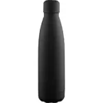 Gerecyclede dubbelwandige drinkfles 500 ml Sunny, zwart