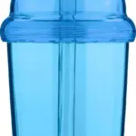 rPet Drinkbeker met rietje Glow 500 ml, lichtblauw