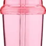rPet Drinkbeker met rietje Glow 500 ml, roze