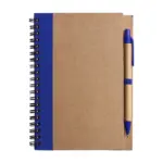 Notitieboek Stella | Gerecycled karton | Gelinieerd | Balpen, blauw