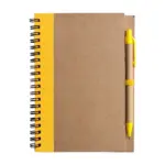 Notitieboek Stella | Gerecycled karton | Gelinieerd | Balpen, geel