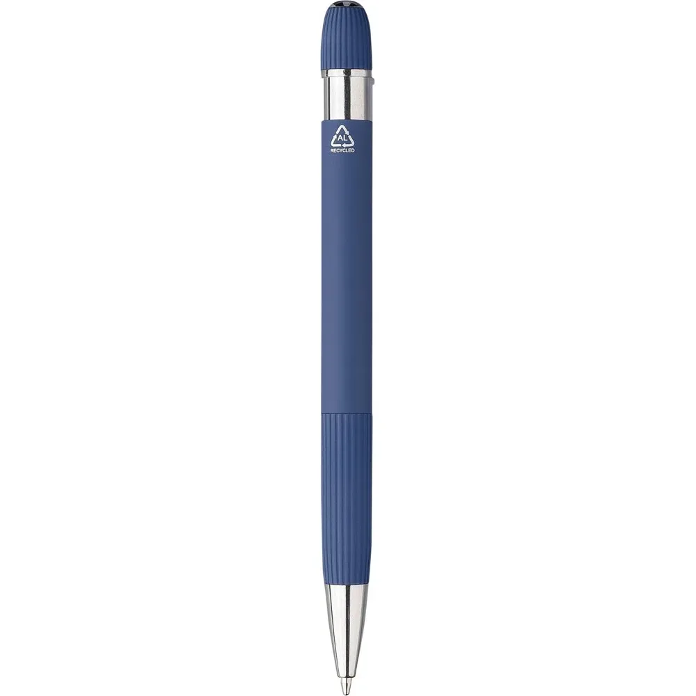 Gerecycled PU-notitieboek A5 en balpenset Tarek productfoto 8 - Hidalgo Gerecycled PU-notitieboek (A5) en balpenset Tarek — productfoto 8