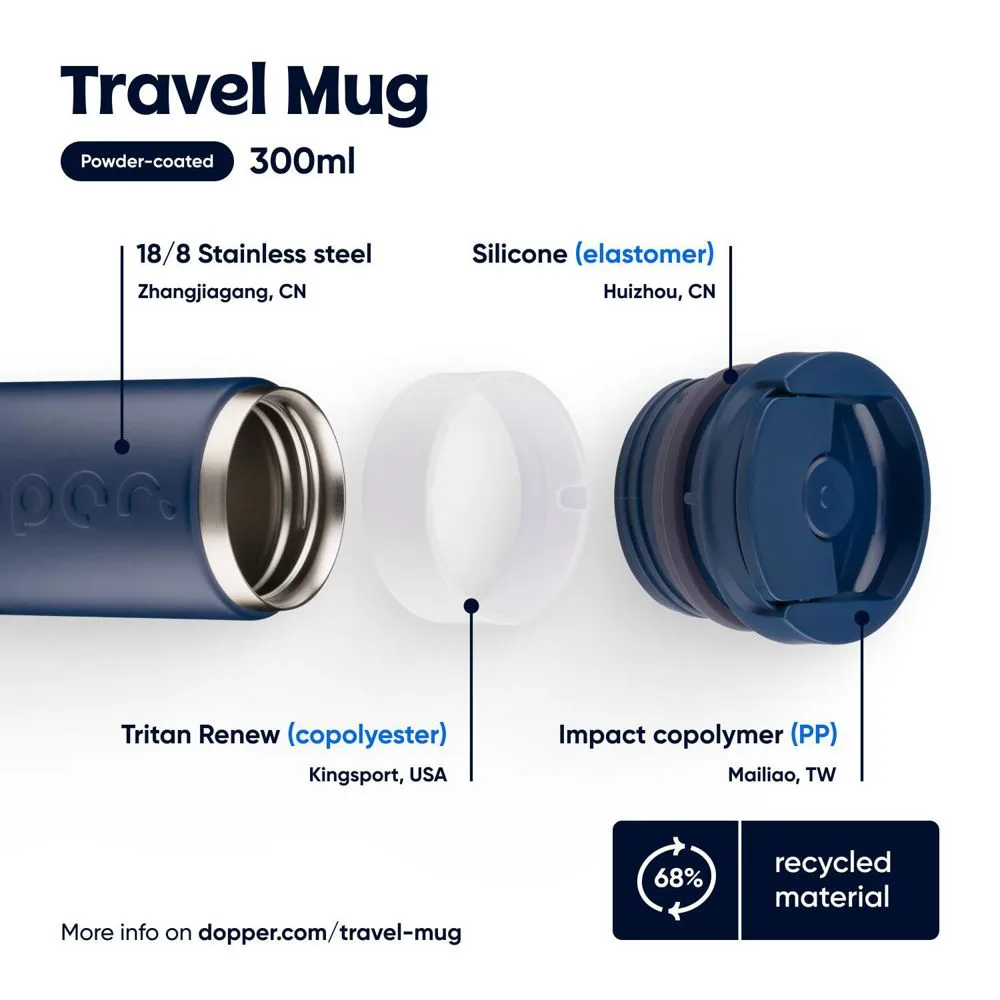 Dopper Travel Mug | 300 ml productfoto 9 - Bidons & Shakers Dopper Travel Mug | 300 ml — productfoto 9