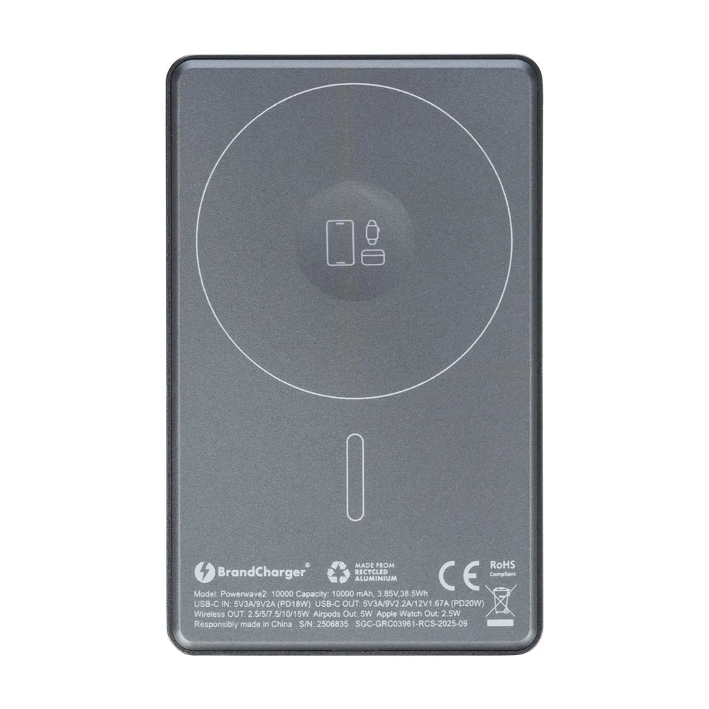 BrandCharger powerbank Powerwave 2 | Gerecycled | 10000 mAh productfoto 4 - Hidalgo-werbeartikel BrandCharger powerbank Powerwave 2 | Gerecycled | 10.000 mAh — productfoto 4
