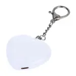 Sleutelhanger met lampje Gleamo | Hartvorm, wit