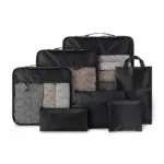 Reisorganizerset Packio | Gerecycled | 7 st., zwart