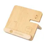 Draadloze oplader Tribu | Gerecycled bamboe | 3-in-1 — productfoto 2