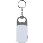 Sleutelhanger met flesopener Karen, wit