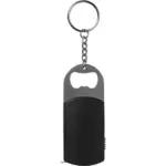 Sleutelhanger met flesopener Karen, zwart