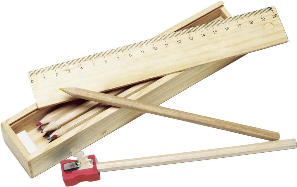 Tekenstift-set Carmelita | Houten doos