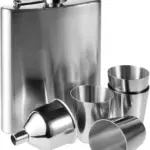 Heupflaconset Brittany | Rvs 304 | 220 ml | 4 bekers — productfoto 2