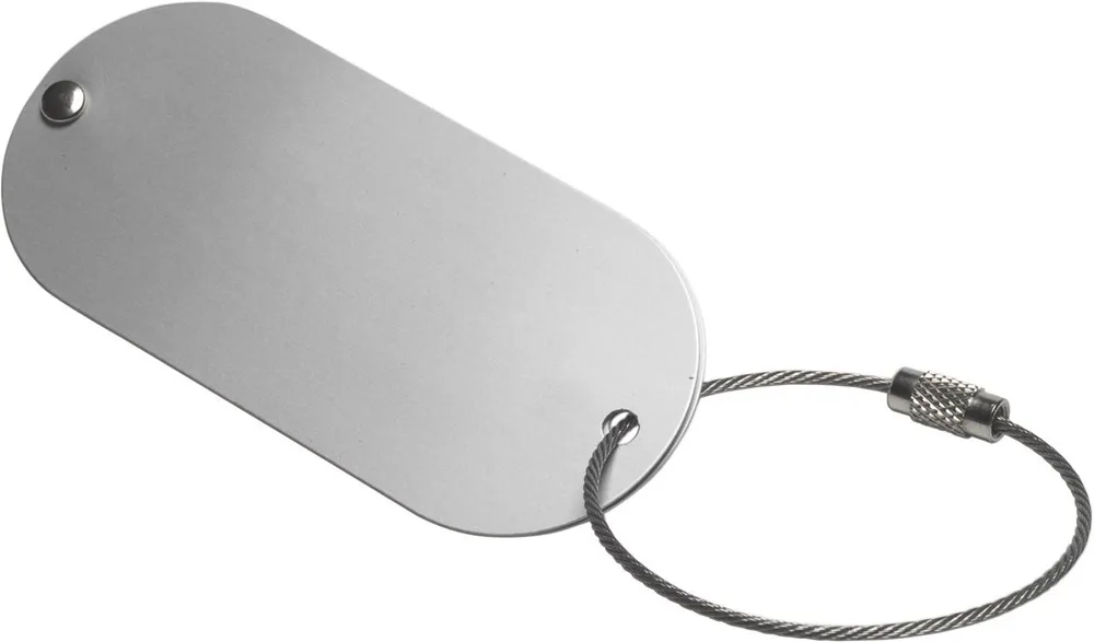 Kofferlabel Isa | Aluminium productfoto 2 - Hidalgo-werbeartikel Kofferlabel Isa | Aluminium — productfoto 2