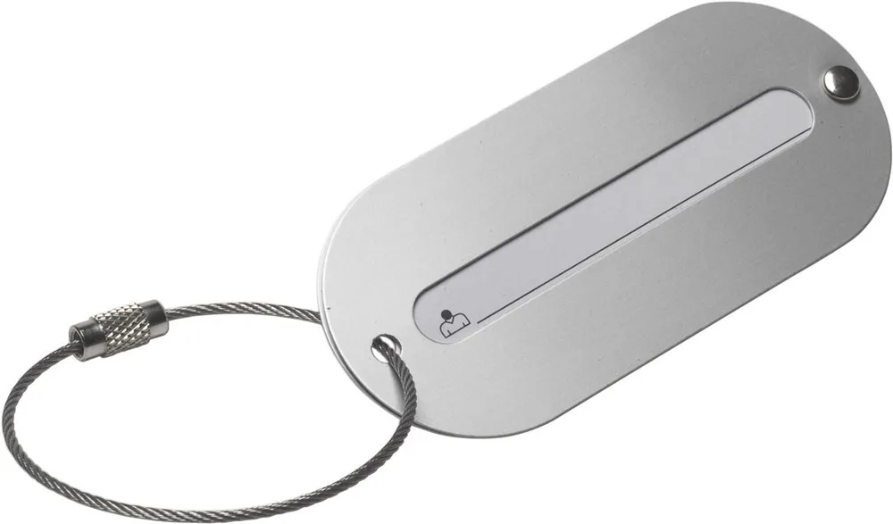 Kofferlabel Isa | Aluminium productfoto 3 - Hidalgo-werbeartikel Kofferlabel Isa | Aluminium — productfoto 3
