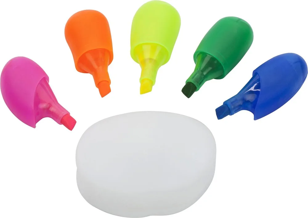 Markeerstift Sierra | 5 kleuren | Handvorm productfoto 2 - Hidalgo-werbeartikel Markeerstift Sierra | 5 kleuren | Handvorm — productfoto 2