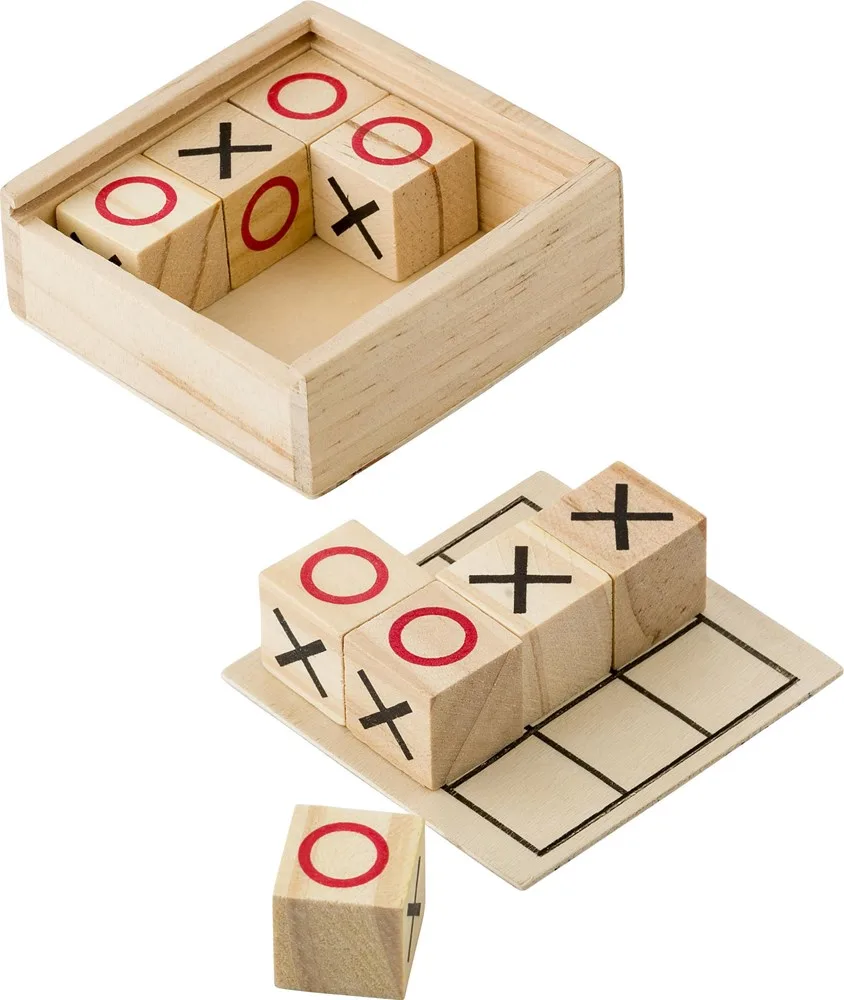 Boter-kaas-en-eieren-spel Alessio | Grenenhout productfoto 3 - Hidalgo-werbeartikel Boter-kaas-en-eieren-spel Alessio | Grenenhout — productfoto 3