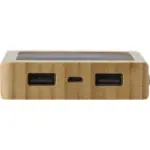 Powerbank Joan | Bamboe | Zonne-energie | 8000 mAh — productfoto 3
