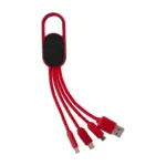Oplaadkabel Idris | 4-in-1, rood