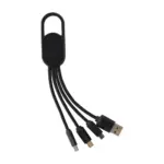 Oplaadkabel Idris | 4-in-1, zwart