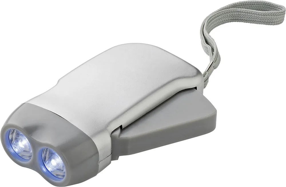 Dynamo-Taschenlampe Tristan bedrucken batterielos ABS klein — Produktfoto 3