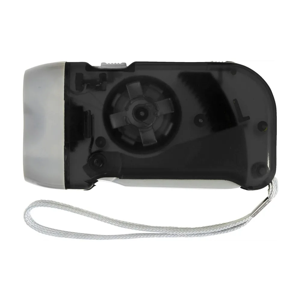 Dynamo-Taschenlampe Tristan bedrucken batterielos ABS klein